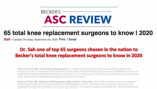 65 Total Knee Replacement Surgeons to Know | 2020
