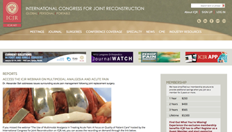 Webinar by Dr. Sah on Multimodal Analgesia for International Congress for Jpoint Reconstruction