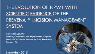Dr. Sah presesnts on Evolution of Negative Pressure Wound Therapy